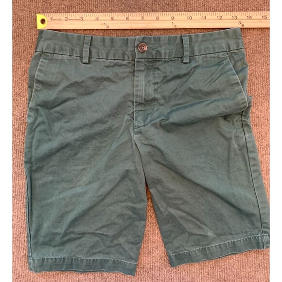 Polo Ralph Lauren Shorts Boys 14 Flat Front Chino Green Pre-Washed Cotton Twill - Picture 4 of 9